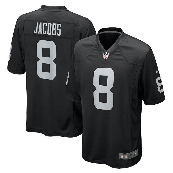 Youth Las Vegas Raiders #8 Josh Jacobs Nike Black Game Player Jersey