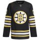 Men's Boston Bruins  adidas Black  100th Anniversary Primegreen Custom Jersey