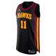 Men's Atlanta Hawks Trae Young Jordan Brand Black Player Jersey - Statement Edition