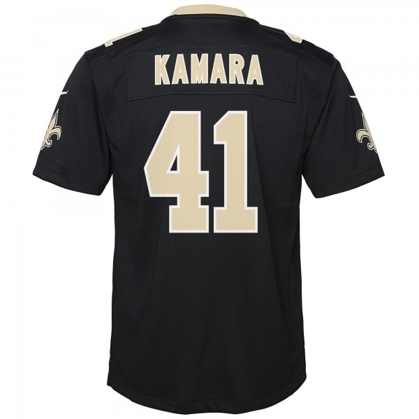 Youth New Orleans Saints Alvin Kamara Nike Black Game Jersey