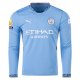 Puma Manchester City Phil Foden Home Long Sleeve Jersey w/ EPL + No Room For Racism Patch 24/25 (Team Light/Marine Blue)