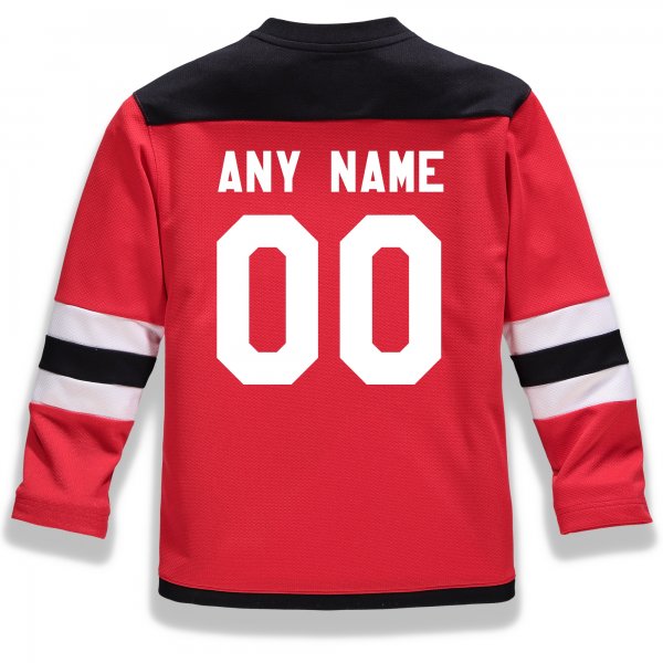 Youth New Jersey Devils Fanatics Red Home Replica Custom Jersey