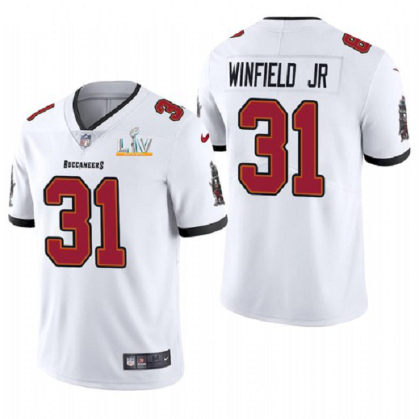 Men's Tampa Bay Buccaneers Antoine Winfield Jr White 2021 Super Bowl LV Jersey