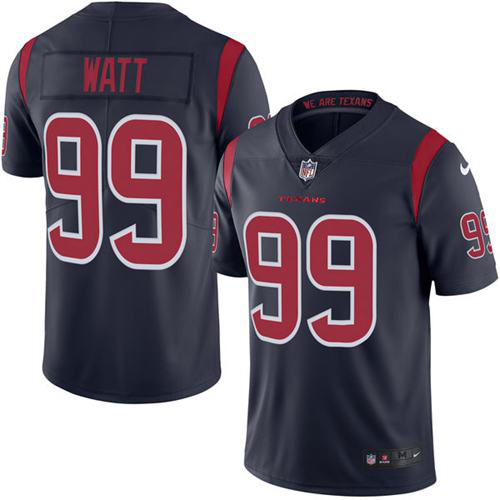 Nike Houston Texans #99 J.J. Watt Navy Blue Youth Stitched NFL Limited New Color Rush Jersey