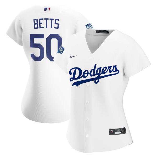 Mookie Betts Los Angeles Dodgers Nike Women's 2020 World Series Champions Home Player Jersey - White