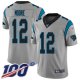 Carolina Panthers #12 DJ Moore Silver Men's Stitched NFL Limited Inverted Legend 100th Season Jersey