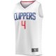 Men's LA Clippers Brandon Boston Fanatics White Fast Break Player Jersey - Association Edition