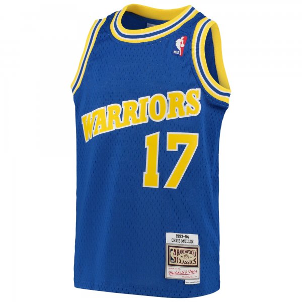 Youth Golden State Warriors Chris Mullin Mitchell & Ness Royal 1993/94 Hardwood Classics Swingman Jersey