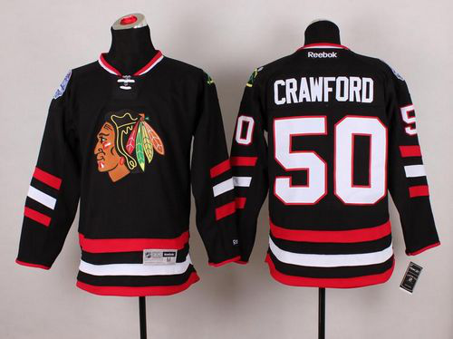 Chicago Blackhawks #50 Corey Crawford Black 2014 Stadium Series Stitched NHL Jersey