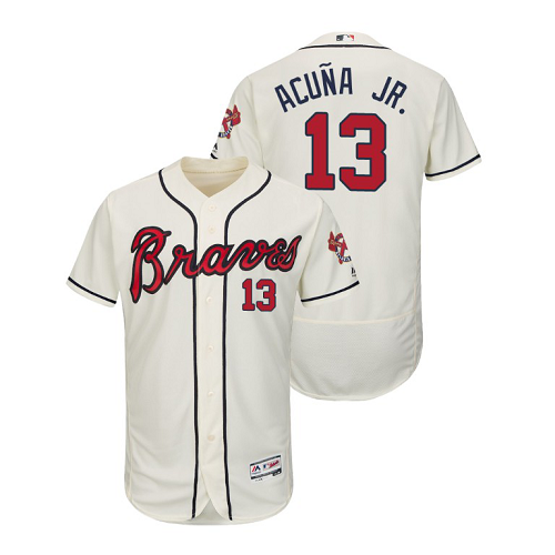 Men's Atlanta Braves Ronald Acuna Jr. Collection Alternate 2019 Flex Base MLB Jersey