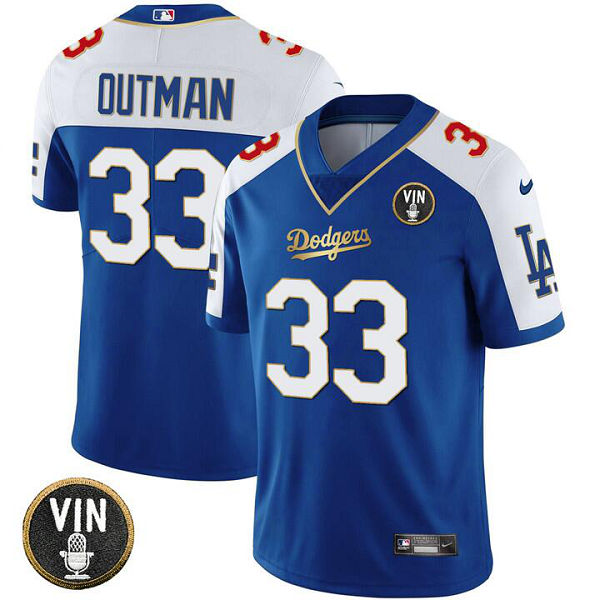 Men's Los Angeles Dodgers #33 James Outman 2023 Vapor Royal Gold Jersey