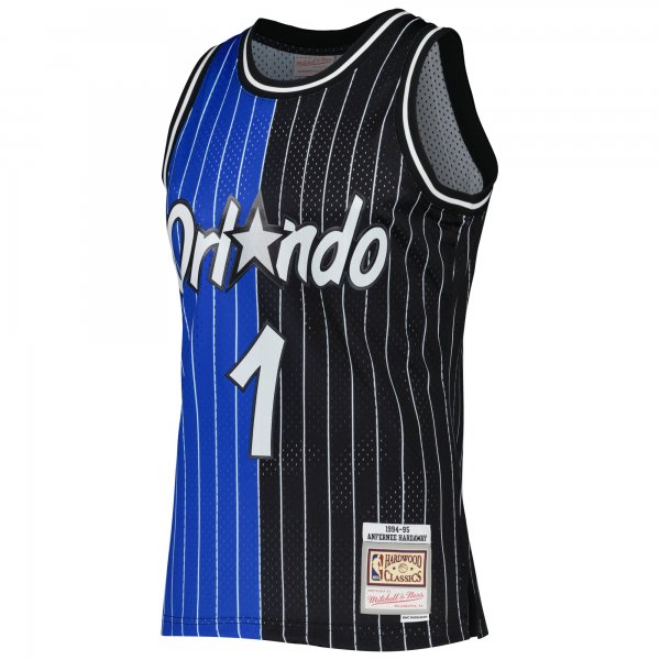 Men's Orlando Magic Penny Hardaway Mitchell & Ness Blue/Black Hardwood Classics 1994/95 Split Swingman Jersey