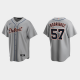 Men's Detroit Tigers #57 Eduardo Rodriguez Gray Road MLB Jersey