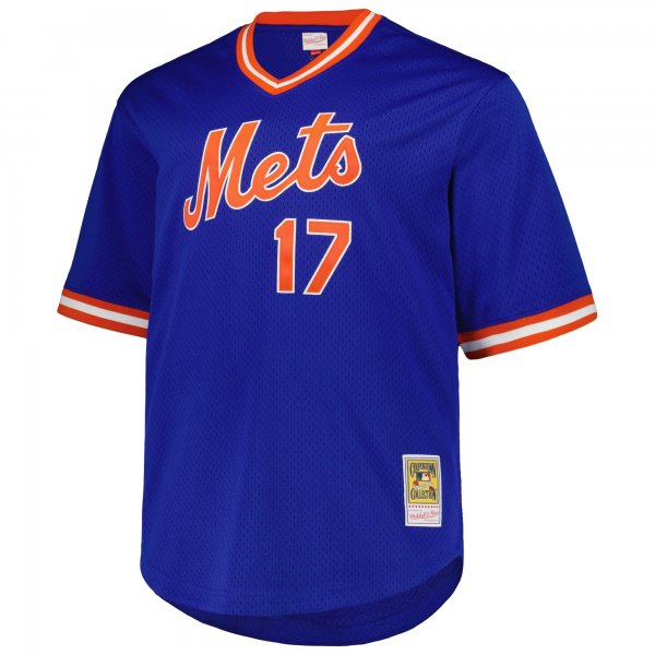 Men's New York Mets Keith Hernandez Mitchell & Ness Royal 1986 Cooperstown Collection Mesh Pullover Jersey