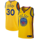 Men's Nike Golden State Warriors #30 Stephen Curry Gold The Finals Patch Swingman City Edition NBA Jersey