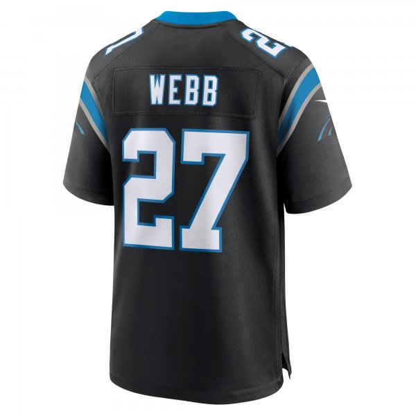 Men's Carolina Panthers Sam Webb Nike  Black Team Game Jersey