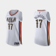 Men's New Orleans Pelicans #17 Jonas Valanciunas 2021/22 75th Anniversary City White NBA Jersey