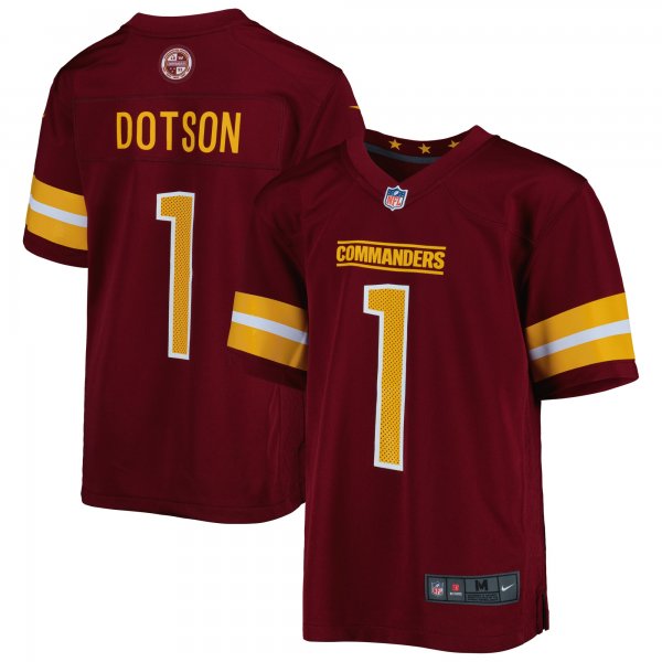 Youth Washington Commanders Jahan Dotson Nike Burgundy Game Jersey