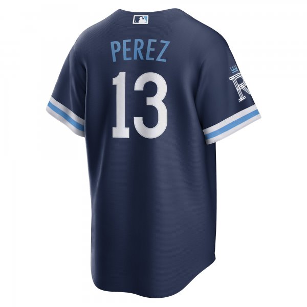 Men's Kansas City Royals Salvador Perez Nike Navy City Connect Replica Player Jersey