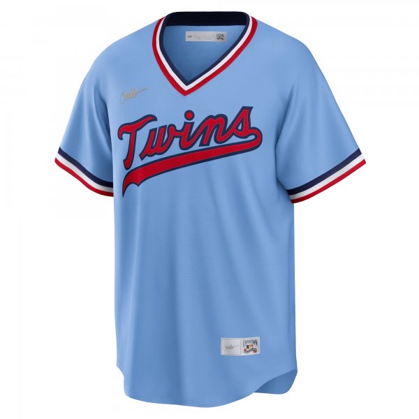 Men's Minnesota Twins Nike Light Blue Road Cooperstown Collection Team Jersey