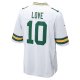 Men's Green Bay Packers Jordan Love Nike White  Game Jersey