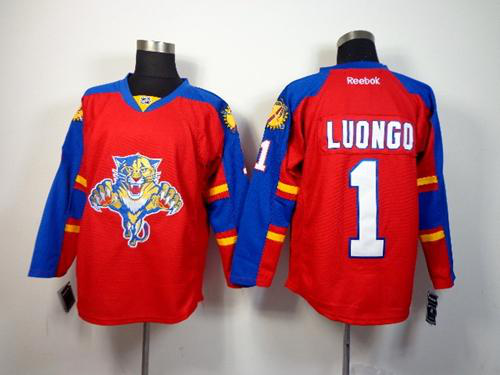 Florida Panthers #1 Roberto Luongo Red Home Stitched NHL Jersey