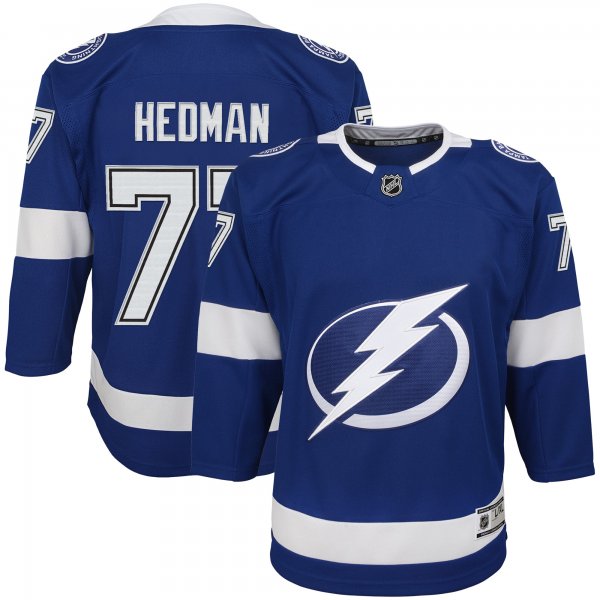 Youth Tampa Bay Lightning Victor Hedman Blue Home Premier Player Jersey