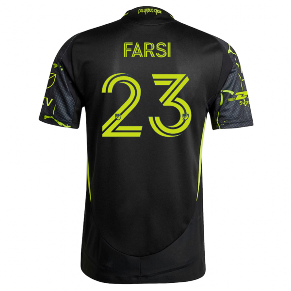 adidas Mohamed Farsi Columbus Crew Away Jersey w/ MLS Patches 25/26 (Black/Yellow)
