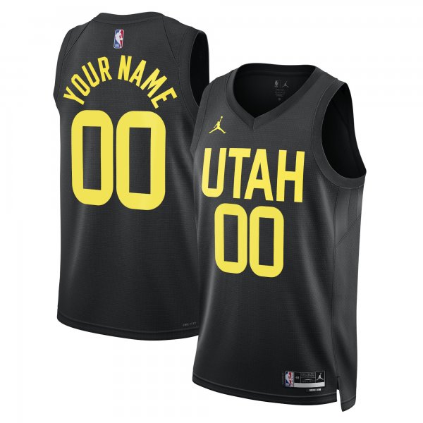 Unisex Utah Jazz Jordan Brand Black 2022/23 Swingman Custom Jersey - Statement Edition