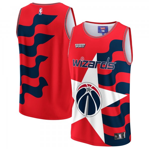 Unisex Washington Wizards NBA & KidSuper Studios by Fanatics Red Hometown Jersey