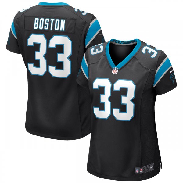 Women's Carolina Panthers Tre Boston Nike Black Game Jersey