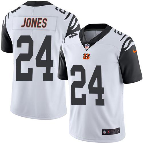 Nike Cincinnati Bengals #24 Adam Jones White Men's Stitched NFL Limited New Color Rush Jersey