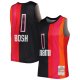 Men's Miami Heat Chris Bosh Mitchell & Ness Black/Red Hardwood Classics 2011/12 Split Swingman Jersey