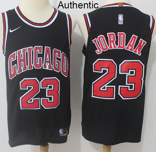 Men's Nike Chicago Bulls #23 Michael Jordan Black Statement Edition NBA Jersey