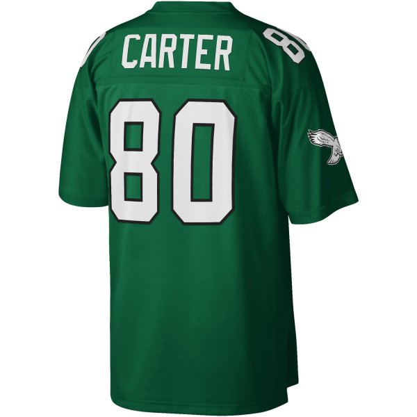 Men's Philadelphia Eagles Cris Carter Mitchell & Ness Kelly Green Legacy Replica Jersey