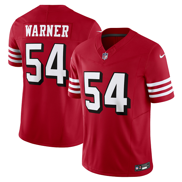 Men's San Francisco 49ers #54 Fred Warner Nike Scarlet Vapor F.U.S.E. Limited NFL Jersey