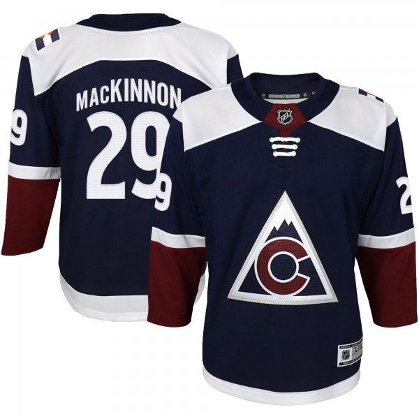 Youth Colorado Avalanche Nathan MacKinnon Navy Alternate Premier Player Jersey