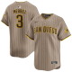 Men's San Diego Padres #3 Jackson Merrill Nike Tan Alternate Replica Player Jersey