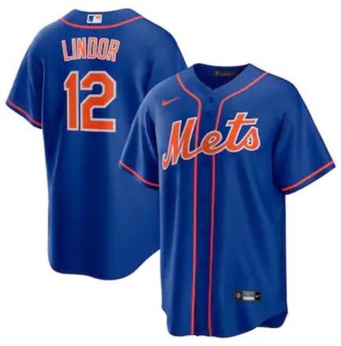 Men's New York Mets #12 Francisco Lindor Nike Royal Alternate Replica Player Jersey