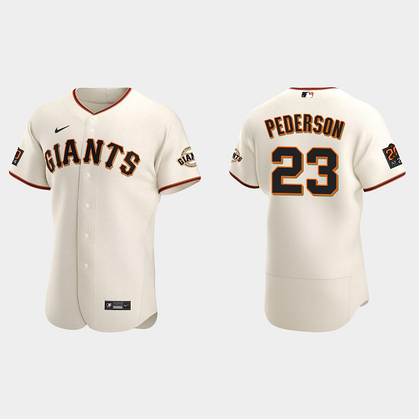 Men's San Francisco Giants #23 Joc Pederson Cream Home MLB Jersey