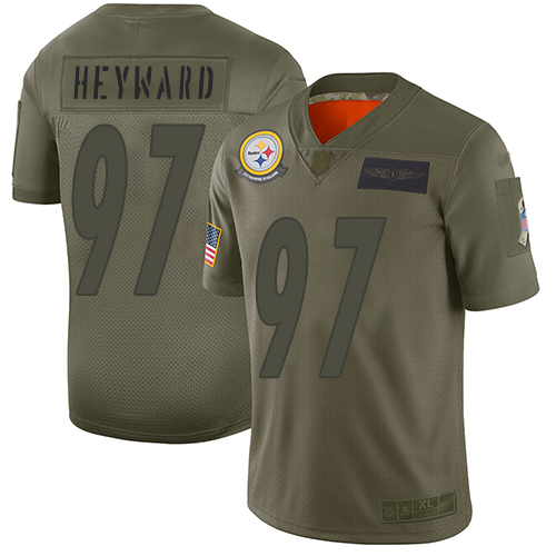 Men's Pittsburgh Steelers #97 Cameron Heyward Camo Stitched NFL Limited 2019 Salute To Service Jersey