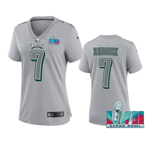 Women's Philadelphia Eagles Haason Reddick Gray Super Bowl LVII Atmosphere Jersey