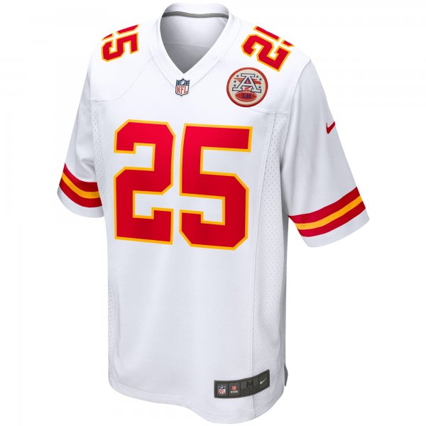 Men's Kansas City Chiefs Clyde Edwards-Helaire Nike White Game Jersey