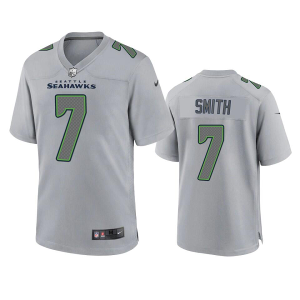 Men's Seattle Seahawks #7 Geno Smith Nike Gray Atmosphere Fashion NFL Jersey