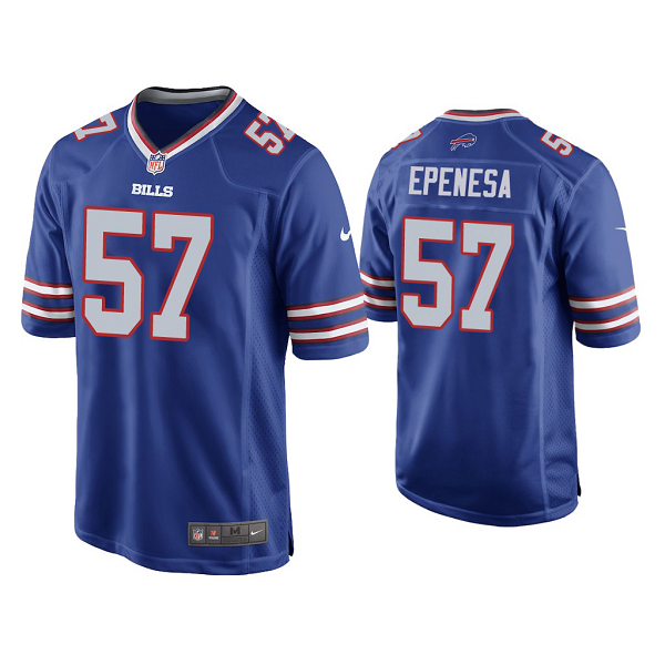 Men's #57 A.J. Epenesa Buffalo Bills Royal 2020 NFL Draft Game Jersey