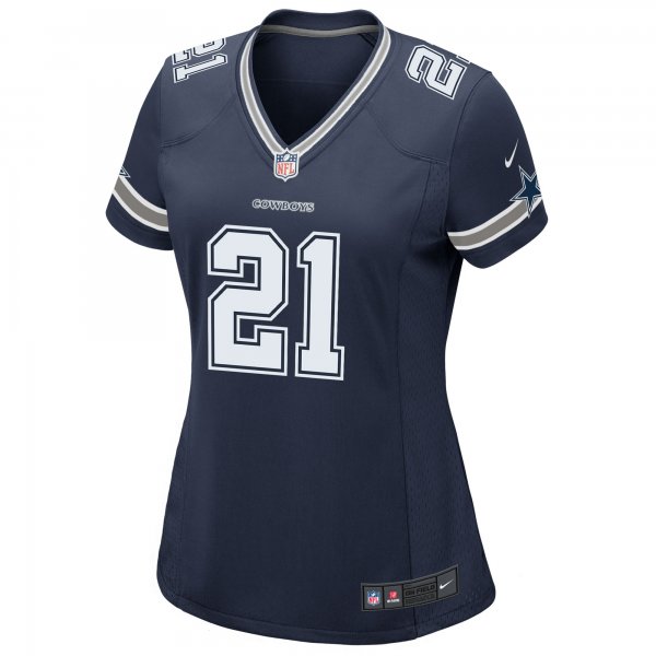 Women's Dallas Cowboys Ezekiel Elliott Nike Navy Game Team Jersey