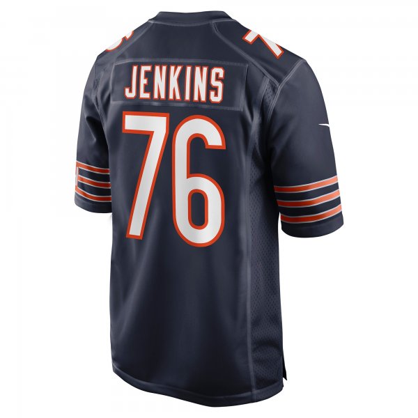 Men's Chicago Bears Teven Jenkins Nike Navy Game Jersey