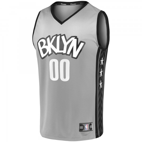 Men's Brooklyn Nets Fanatics Gray Fast Break Replica Custom Jersey - Statement Edition