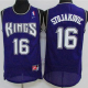 Men's Sacramento Kings #16 Peja Stojakovic Purple Throwback Stitched NBA Jersey