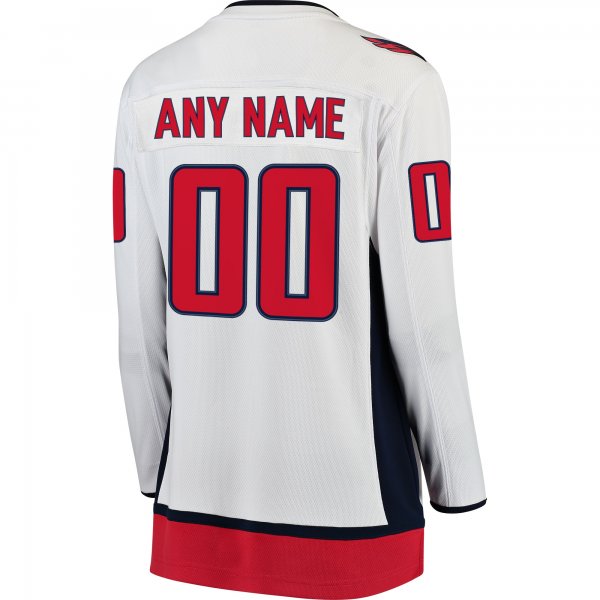 Women's Washington Capitals Fanatics White Away Breakaway Custom Jersey